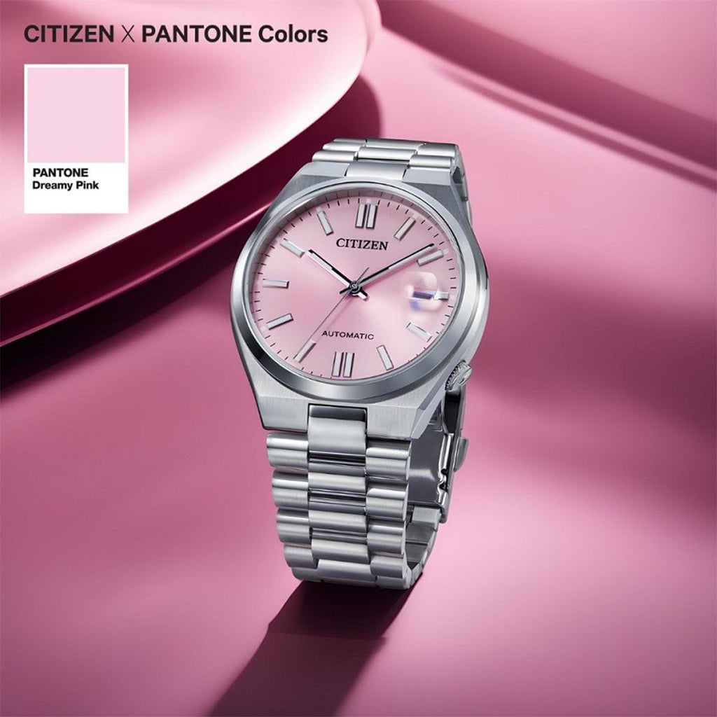 Buy Shop Citizen x Pantone Automatic Dreamy Pink Dial Silver Steel Strap Watch For Men - NJ0158-89X USA Online