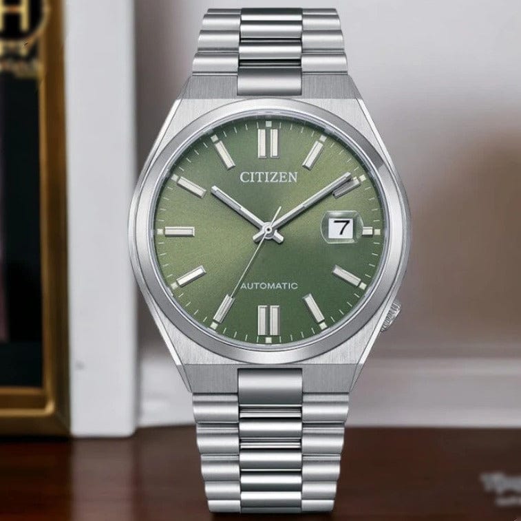 Buy Shop Citizen x Pantone Automatic Peaceful Green Dial Silver Steel Strap Watch For Men - NJ0158-89Z USA Online