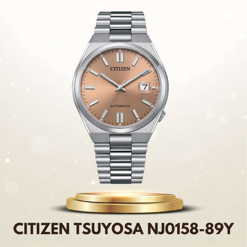 Buy Shop Citizen x Pantone Automatic Warm Sand Dial Silver Steel Strap Watch For Men - NJ0158-89Y USA Online