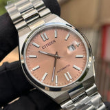 Buy Shop Citizen x Pantone Automatic Warm Sand Dial Silver Steel Strap Watch For Men - NJ0158-89Y USA Online