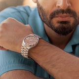 Buy Shop Citizen x Pantone Automatic Warm Sand Dial Silver Steel Strap Watch For Men - NJ0158-89Y USA Online