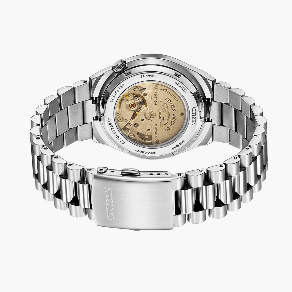 Buy Shop Citizen x Pantone Automatic Warm Sand Dial Silver Steel Strap Watch For Men - NJ0158-89Y USA Online