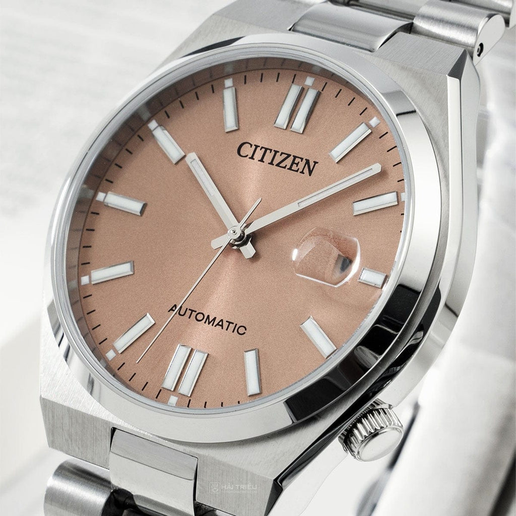 Buy Shop Citizen x Pantone Automatic Warm Sand Dial Silver Steel Strap Watch For Men - NJ0158-89Y USA Online
