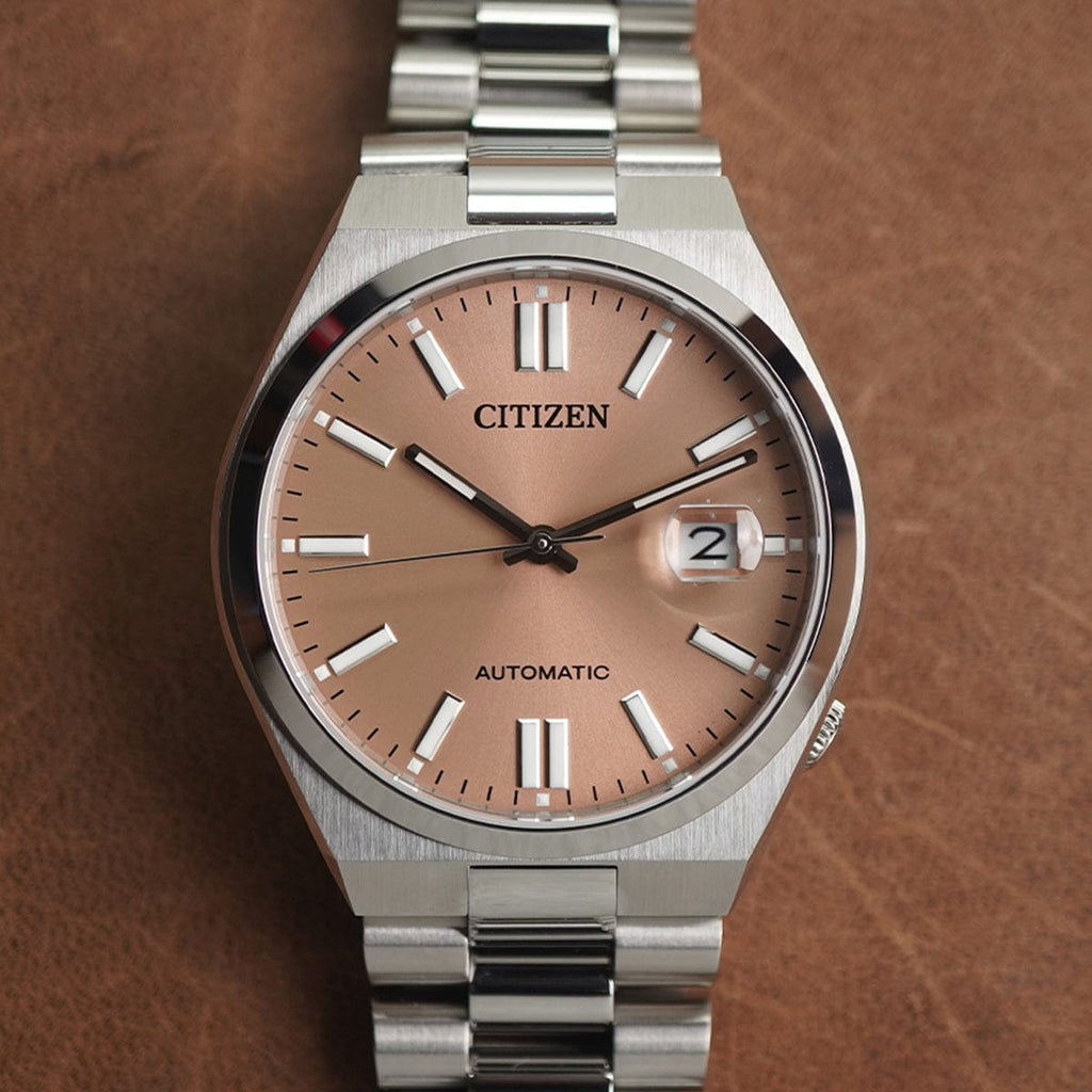 Buy Shop Citizen x Pantone Automatic Warm Sand Dial Silver Steel Strap Watch For Men - NJ0158-89Y USA Online