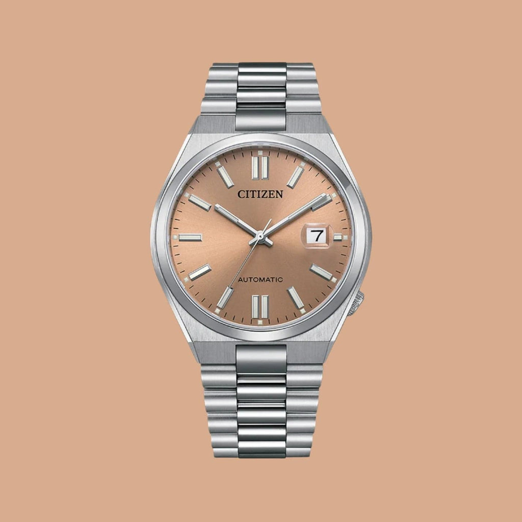 Buy Shop Citizen x Pantone Automatic Warm Sand Dial Silver Steel Strap Watch For Men - NJ0158-89Y USA Online