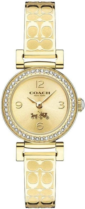Buy Shop Coach Dress Crystals Gold Dial Gold Steel Strap Watch For Women - 14502202 USA Online
