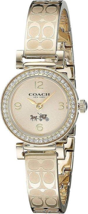 Buy Shop Coach Dress Crystals Gold Dial Gold Steel Strap Watch For Women - 14502202 USA Online
