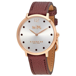 Buy Shop Coach Slim Easton Silver Dial Brown Leather Strap Watch for Women - 14502694 USA Online