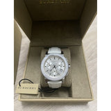 Buy Shop Burberry City Chronograph White Dial White Leather Strap Watch For Women - BU9701 USA Online