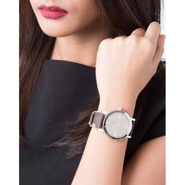 Buy Shop Burberry The City Grey Dial Leather Strap Watch for Men - BU9020 USA Online