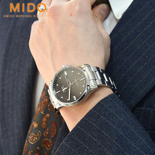 Buy Shop Mido Multifort Automatic Gray Dial Silver Steel Strap Watch For Men - M005.430.11.061.80 USA Online