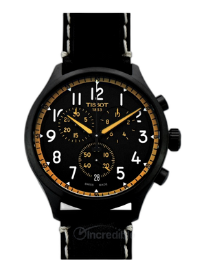 Buy Shop Tissot Chrono XL Vintage Chronograph Black Dial Black Leather Strap Watch For Men - T116.617.36.052.02 USA Online
