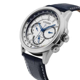 Buy Shop Citizen Eco Drive Calendrier White Dial Blue Leather Strap Watch For Men - BU2020-11A USA Online