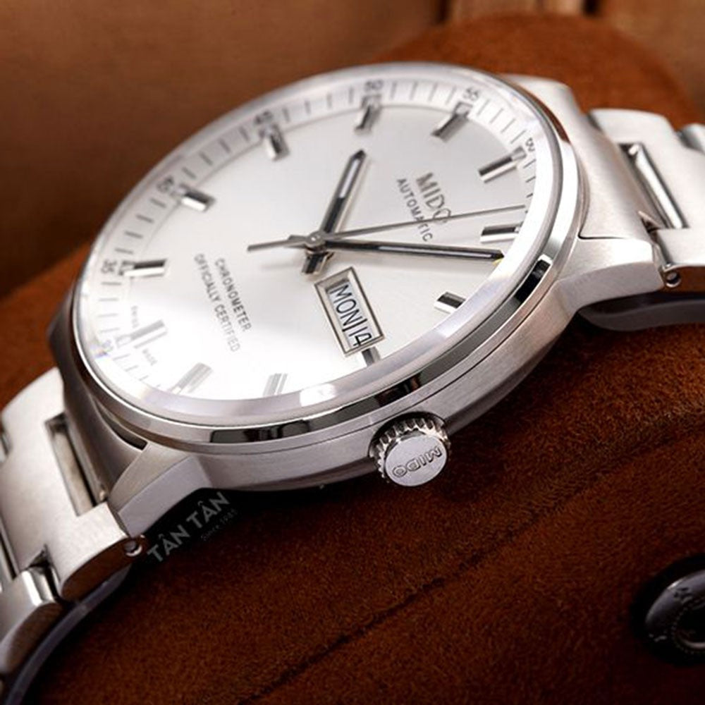 Buy Shop Mido Commander II Automatic Chronometer Silver Dial Silver Steel Strap Watch For Men - M021.431.11.031.00 USA Online