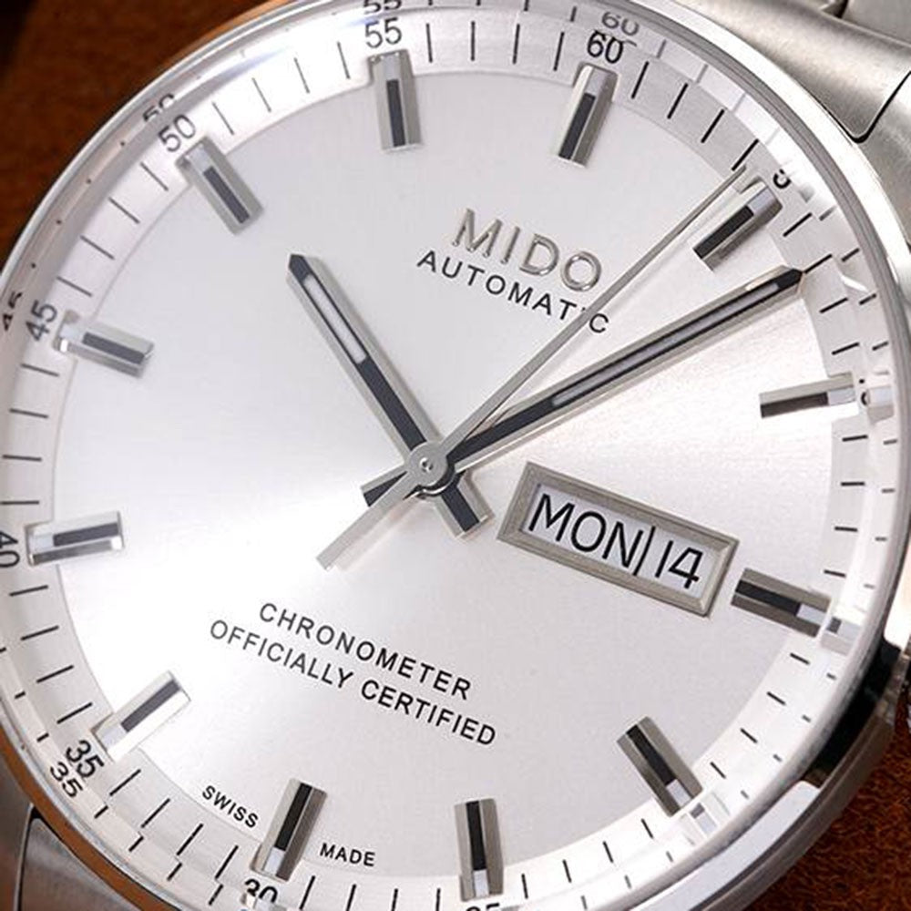 Buy Shop Mido Commander II Automatic Chronometer Silver Dial Silver Steel Strap Watch For Men - M021.431.11.031.00 USA Online