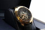 Buy Shop Maserati Traguardo Automatic Black Skeleton Dial Black Leather Strap Watch For Men - R8821112001 USA Online