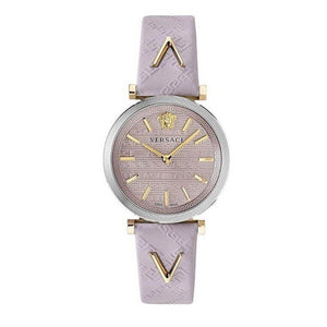 Buy Shop Versace V-Twist Quartz Purple Dial Purple Leather Strap Watch for Women - VELS00219 USA Online