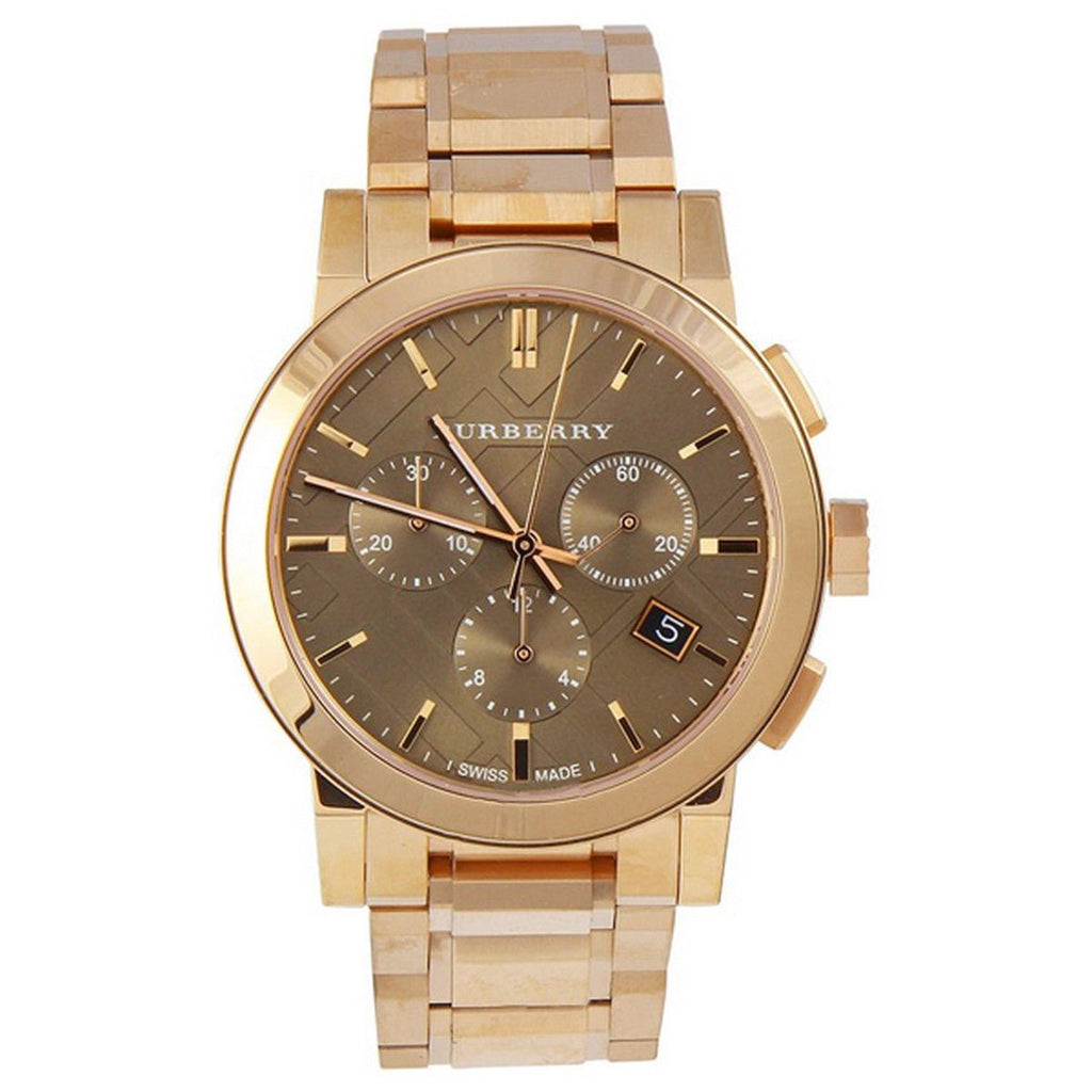 Buy Shop Burberry The City Grey Dial Rose Gold Steel Strap Watch for Men - BU9353 USA Online