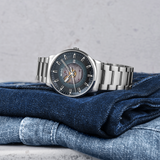 Buy Shop Mido Commander Automatic Gradient Black Dial Silver Steel Strap Watch For Men - M021.407.11.411.00 USA Online