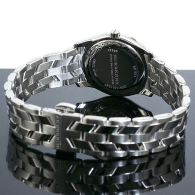 Buy Shop Burberry Herringbone Grey Dial Silver Steel Strap Watch for Women - BU1851 USA Online