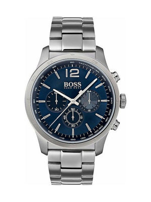 Buy Shop Hugo Boss Professional Chronograph Blue Dial Silver Steel Strap Watch for Men - 1513527 USA Online
