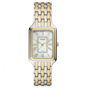 Buy Shop Fossil Raquel Three Hand Mother of Pearl Dial Two Tone Steel Strap Watch For Women - ES5305 USA Online