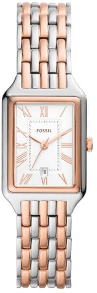 Buy Shop Fossil Raquel Three Hand White Dial Two Tone Steel Strap Watch For Women - ES5222 USA Online
