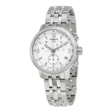 Buy Shop Tissot PRC 200 Chronograph White Dial Silver Steel Strap Watch For Men - T055.417.11.017.00 USA Online