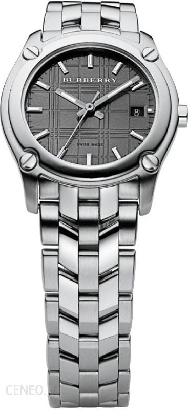 Buy Shop Burberry Herringbone Grey Dial Silver Steel Strap Watch for Women - BU1851 USA Online