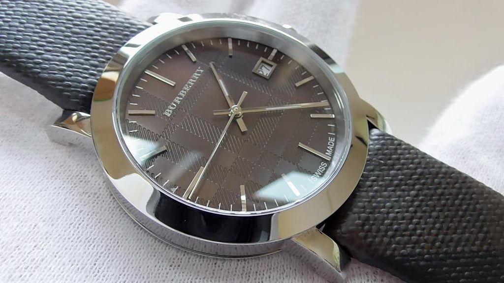 Buy Shop Burberry Smoked Brown Dial Brown Leather Strap Watch for Women - BU1775 USA Online