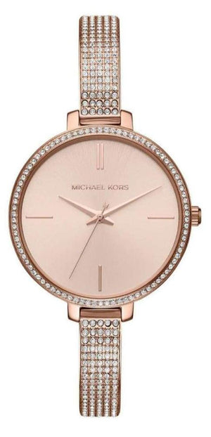 Buy Shop Michael Kors Jaryn Quartz Rose Gold Dial Rose Gold Steel Strap Watch For Women - MK3785 USA Online