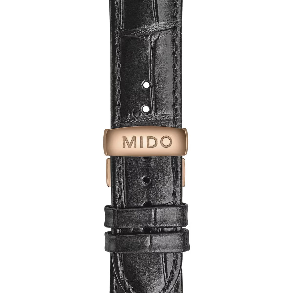 Buy Shop Mido Commander Automatic Black Dial Black Leather Strap Watch For Men - M021.407.36.411.00 USA Online