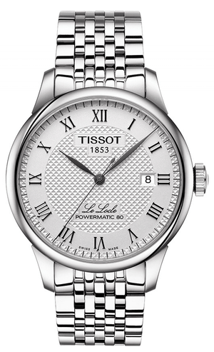 Buy Shop Tissot Le Locle Powermatic 80 Silver Dal Silver Steel Strap Watch For Men - T006.407.11.033.00 USA Online