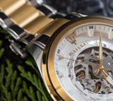 Buy Shop Maserati Traguardo Automatic White Skeleton Dial Two Tone Steel Strap Watch For Men - R8823112003 USA Online