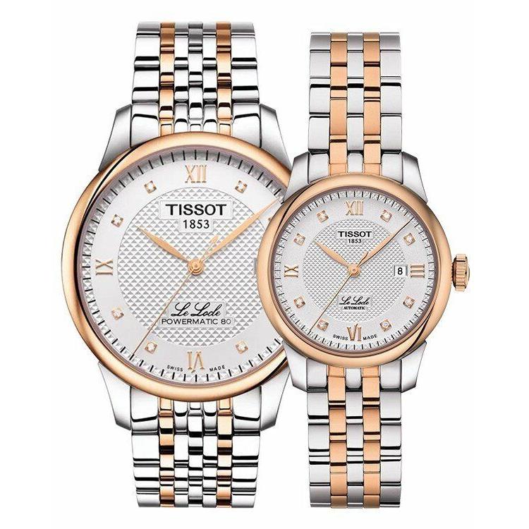Buy Shop Tissot Le Locle Lady Automatic Diamonds Silver Dial Two Tone Steel Strap Watch For Women - T006.207.22.036.00 USA Online