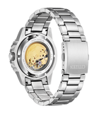 Buy Shop Citizen Mechanical Automatic Orange Dial Silver Steel Strap Watch for Men - NJ0128-80X USA Online