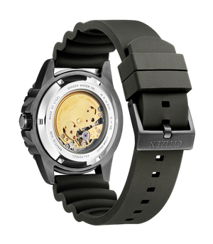 Buy Shop Citizen Mechanical Automatic Black Dial Black Rubber Strap Watch for Men - NJ0125-11E USA Online