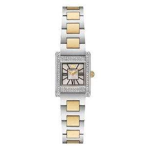 Buy Shop Emporio Armani Genni Crystals Silver Dial Two Tone Steel Strap Watch for Women - AR11704 USA Online