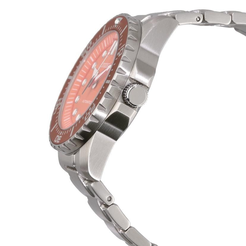 Buy Shop Citizen Mechanical Automatic Orange Dial Silver Steel Strap Watch for Men - NJ0128-80X USA Online