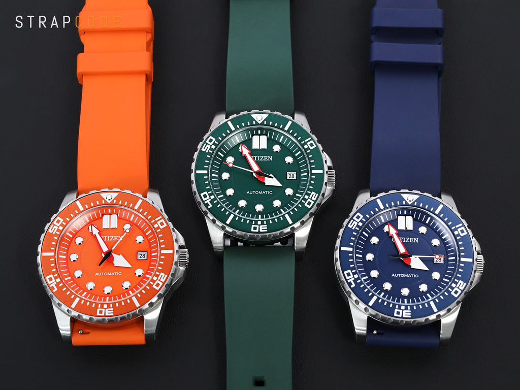 Buy Shop Citizen Mechanical Automatic Orange Dial Silver Steel Strap Watch for Men - NJ0128-80X USA Online