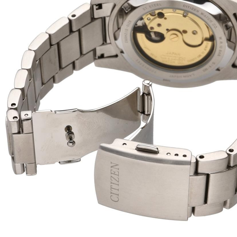 Buy Shop Citizen Mechanical Automatic Orange Dial Silver Steel Strap Watch for Men - NJ0128-80X USA Online