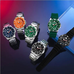 Buy Shop Citizen Mechanical Automatic Green Dial Green Rubber Strap Watch for Men - NJ0129-10X USA Online