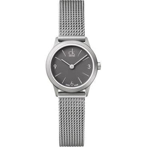 Buy Shop Calvin Klein Minimal Grey Dial Silver Mesh Bracelet Watch for Men - K3M51154 USA Online