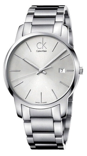 Buy Shop Calvin Klein City Silver Dial Silver Steel Strap Watch for Men - K2G2G146 USA Online