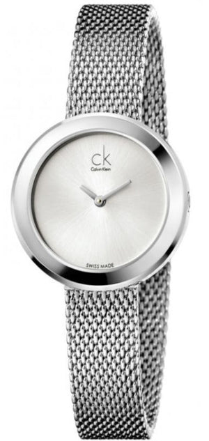 Buy Shop Calvin Klein Firm White Dial Silver Mesh Bracelet Watch for Women - K3N23126 USA Online