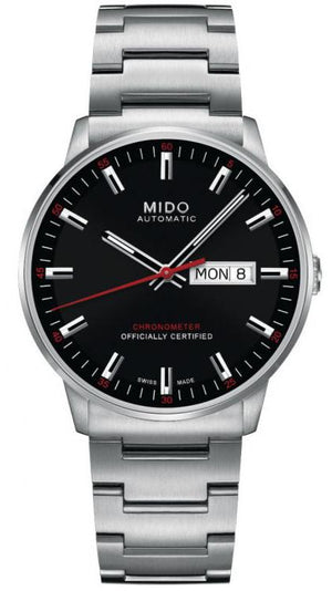 Buy Shop Mido Commander II Automatic Black Dial Silver Steel Strap Watch For Men - M021.431.11.051.00 USA Online