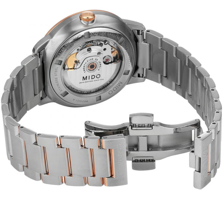 Buy Shop Mido Commander II Chronometer Automatic Silver Dial Two Tone Steel Strap Watch For Men - M021.431.22.031.00 USA Online