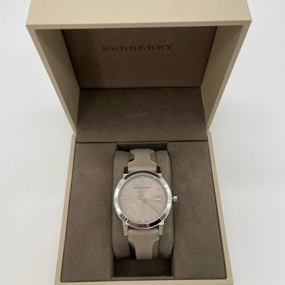 Buy Shop Burberry The City Beige Dial Tan Leather Strap Watch for Women - BU9021 USA Online