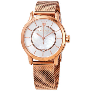 Buy Shop Maserati Epoca Mother of Pearl Dial Rose Gold Mesh Strap Watch For Women - R8853118506 USA Online