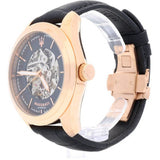 Buy Shop Maserati Traguardo Automatic Black Skeleton Dial Black Leather Strap Watch For Men - R8821112001 USA Online